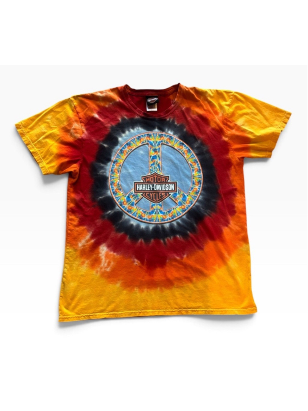 Harley Davidson T-Shirt Woodstock New York Tie Dye Men's Size L